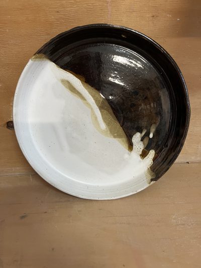 black and white plate