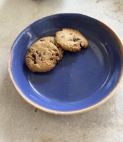 cornflower blue plate